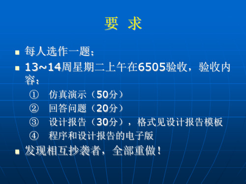 现代通信原理课程设计题目及要求