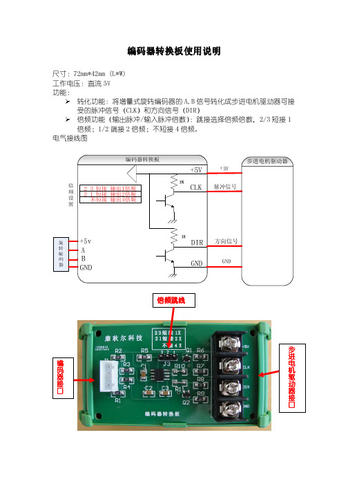 编码器转换板说明书