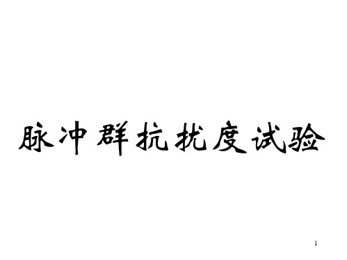 脉冲群抗扰度试验方法