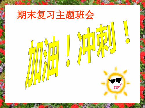 期末复习主题班会30101省公开课获奖课件市赛课比赛一等奖课件