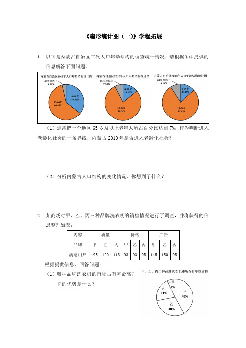 6年级(上)数学扇形统计图(一)