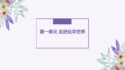 九年级化学一轮复习第一单元   走进化学世界