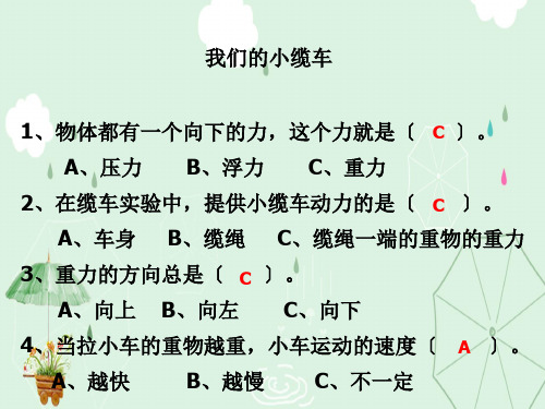 教科版小学科学《我们的小缆车》