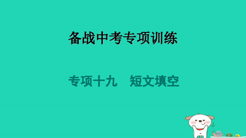 2024九年级英语全册专项训练十九短文填空习题课件新版人教新目标版