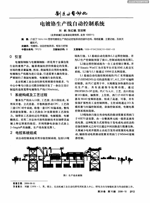 电镀铬生产线自动控制系统