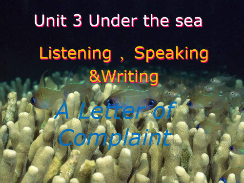 Book7Unit3 a letter of complaintppt课件