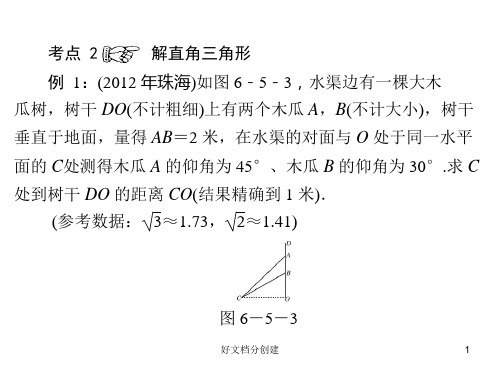 2020新课标改编版第2部分 第6章 第5讲 解直角三角形_11-15