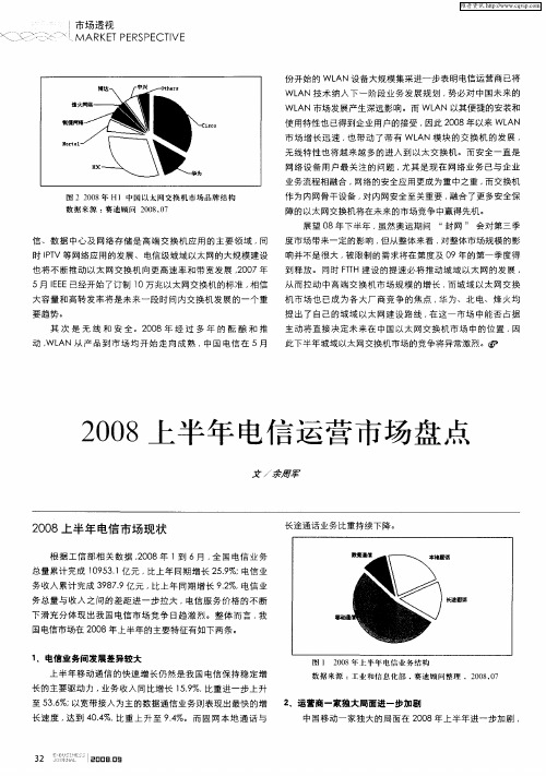 2008上半年电信运营市场盘点