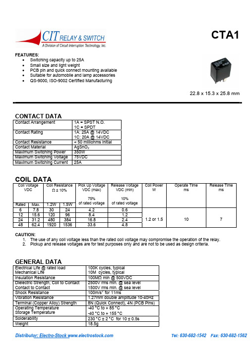 CTA11ASP12中文资料