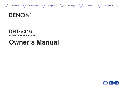 DHT-S316 家庭影音系统使用指南说明书