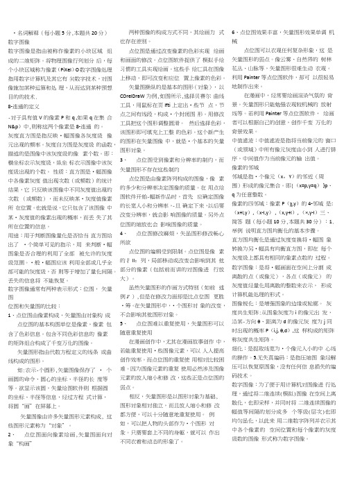 数字图像处理名词解释