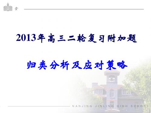 2018届江苏省高三数学二轮复习专题讲座2--附加题归类分析及应对策略