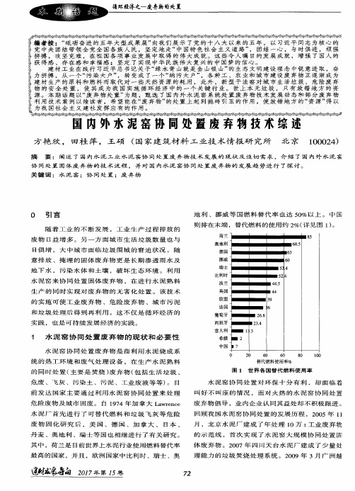 国内外水泥窑协同处置废弃物技术综述