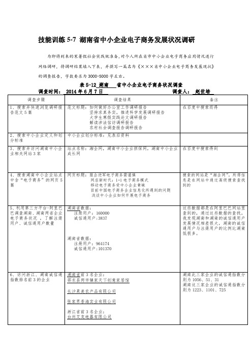 湖南省中小企业电子商务发展状况