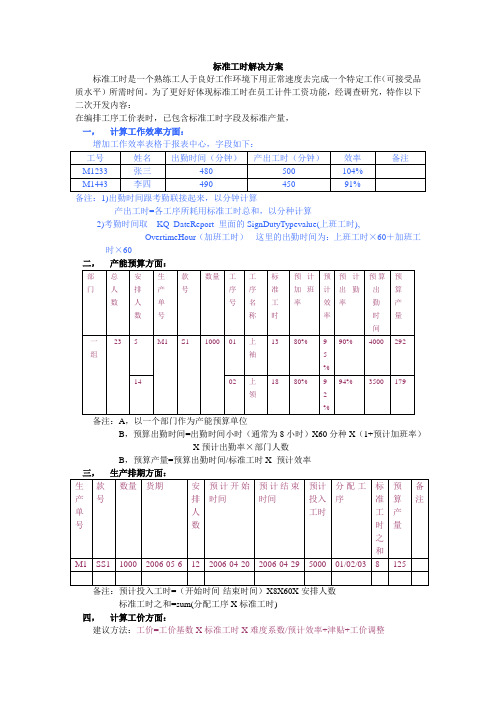 标准工时解决方案