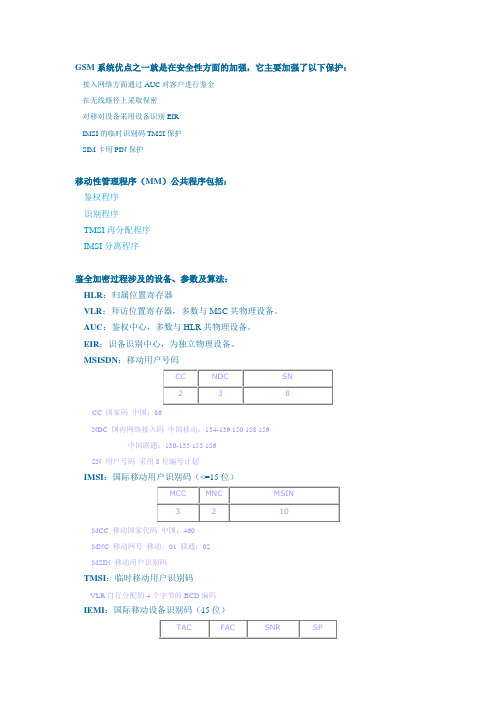 GSM移动性能管理(MM)-鉴全加密过程