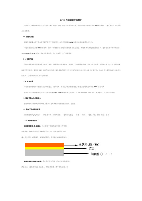 RFID天线制造方法简介