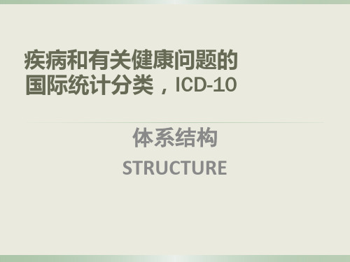 ICD-10体系结构(2)