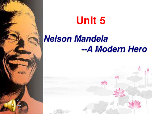 高中英语 Unit 5 Nelson Mandela a modern hero课件 新人教版必修1