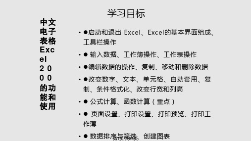 excel培训教材全部PPT课件