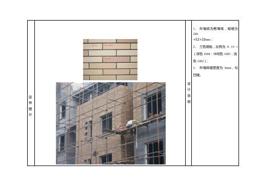 万科地产小区项目材料和部品定样手册