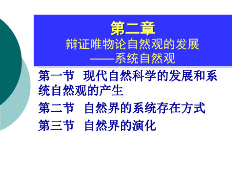 自然辨证法 第2章 系统自然观