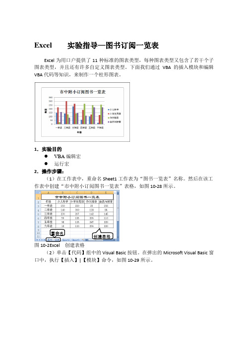 Excel    实验指导—图书订阅一览表