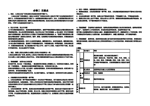 政治生活必修二高考重难点总结