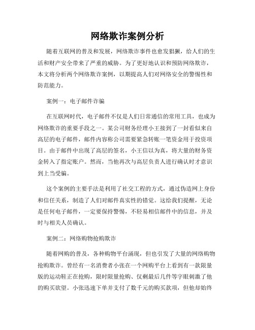 网络欺诈案例分析