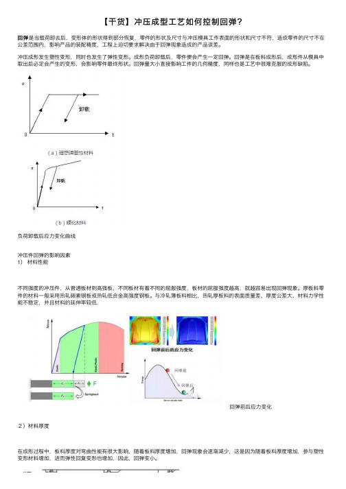 【干货】冲压成型工艺如何控制回弹？