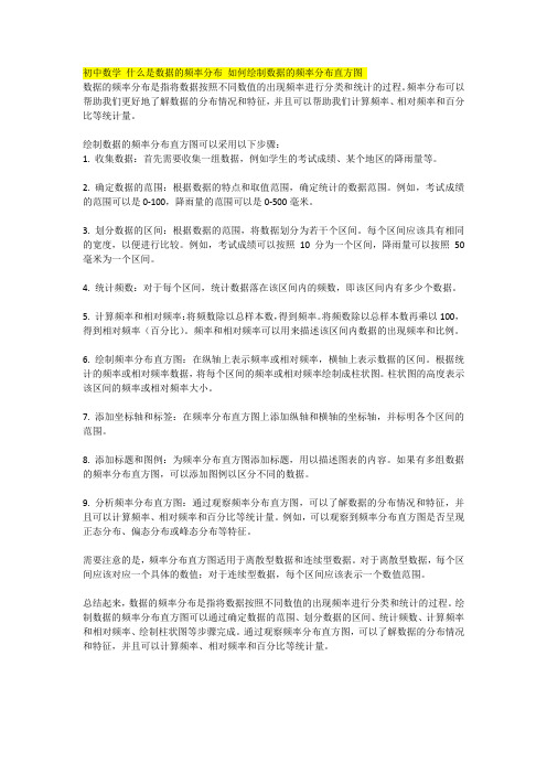 初中数学 什么是数据的频率分布 如何绘制数据的频率分布直方图