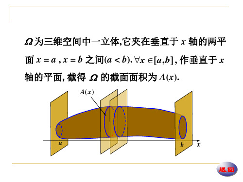 由平行截面面积求体积
