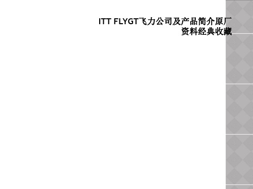 ITT FLYGT飞力公司及产品简介原厂资料经典收藏