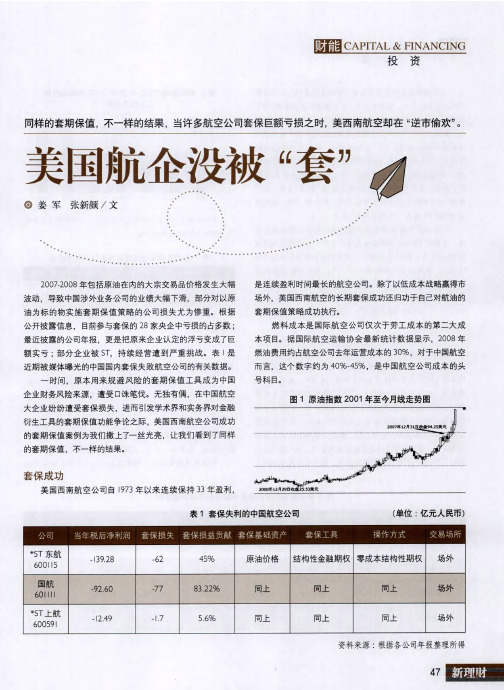 美国航企没被“套”