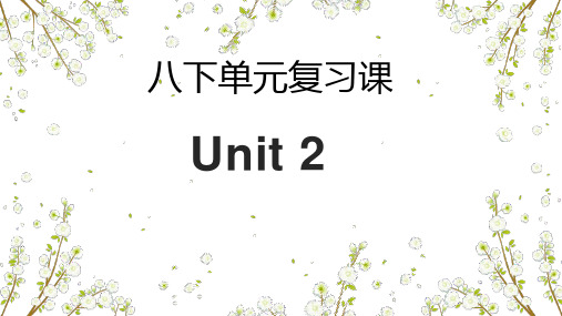 Unit2期中复习课件人教版八年级英语下册