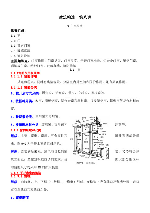 门窗构造