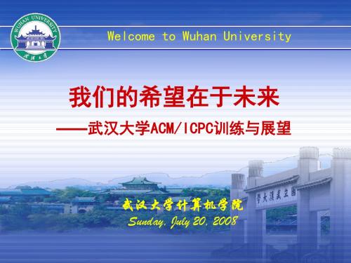 武汉大学ACMICPC训练情况