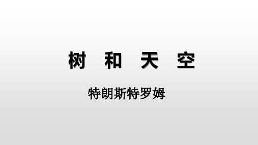 1《树和天空》教学标准课件最新统编版高中语文选择性必修中册