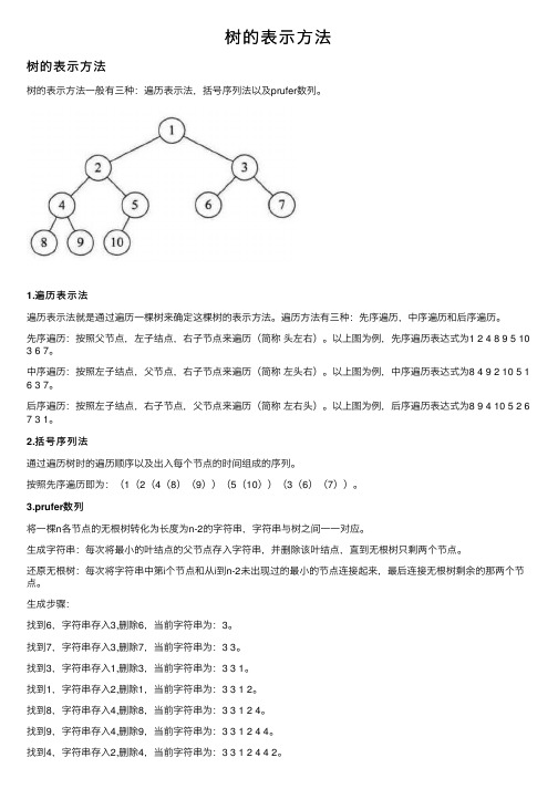 树的表示方法