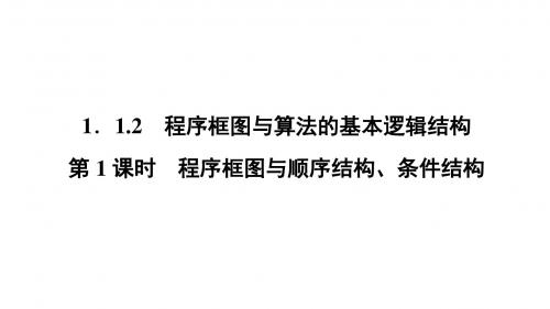 高一数学人教A版必修三同步课件：第一章 算法初步1.1.2.1