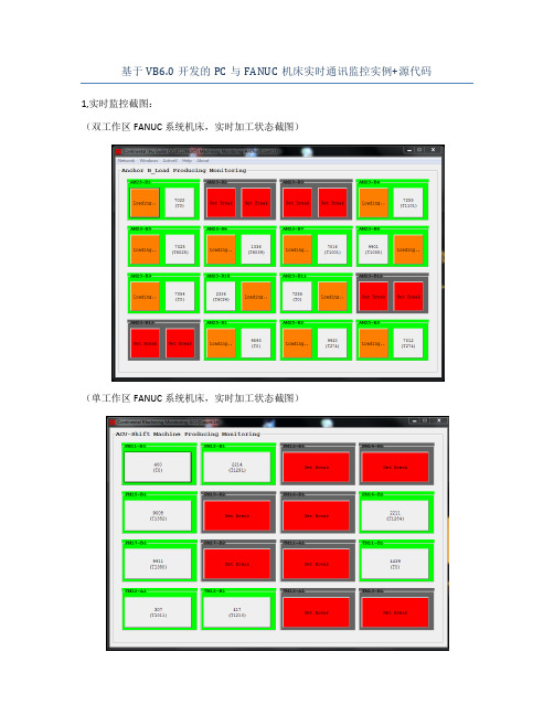 基于VB6.0开发的PC与FANUC机床实时通讯监控实例+源代码