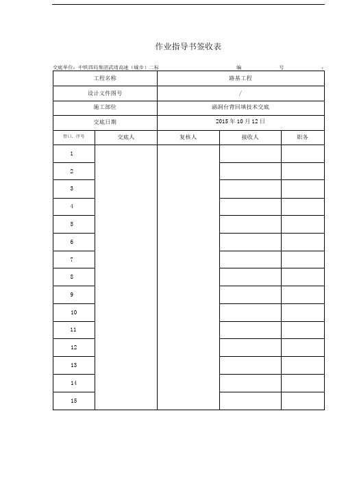 涵洞台背回填技术交底