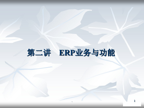 ERP业务与功能PPT课件