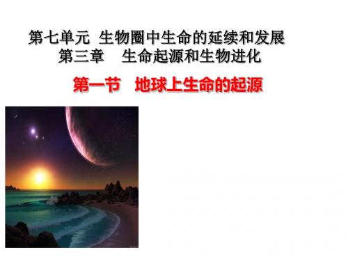 《地球上生命的起源》说课课件(24张ppt)