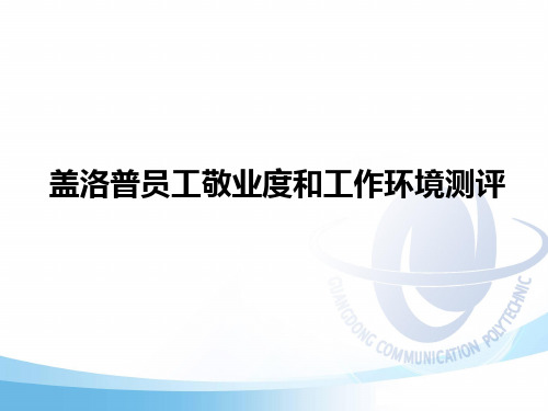 盖洛普员工工作环境与敬业度测评问卷与分析