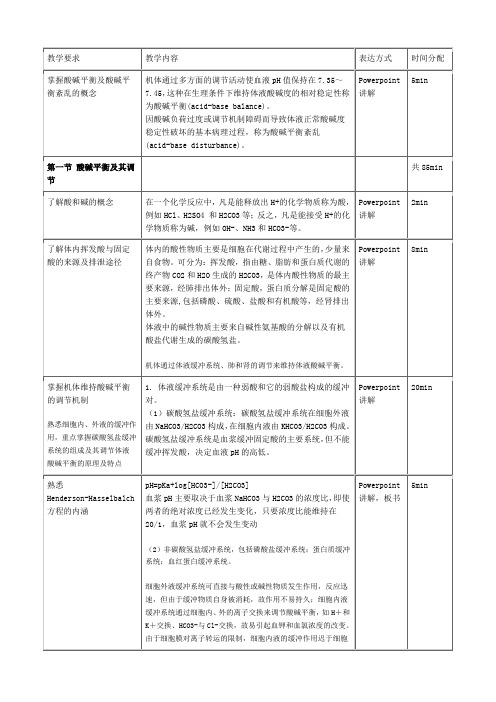 酸碱平衡紊乱教案