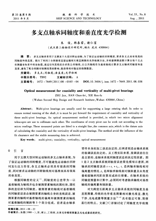 多支点轴承同轴度和垂直度光学检测