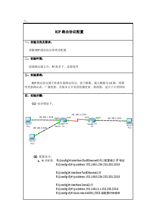 网络实验一_RIP