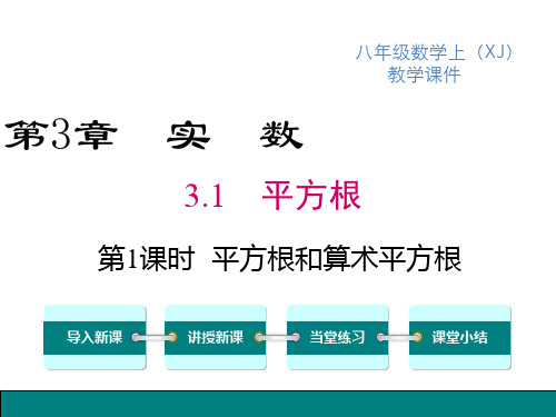 湘教版八年级上册数学精品教学课件 第1课时 平方根和算术平方根