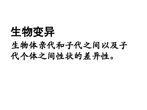 人教版高中生物必修课件：基因突变和基因重组